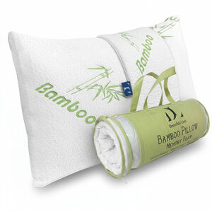 Bamboo Pillow Shredded Memory Foam for Sleeping Ultra Soft, Cool & Breathable